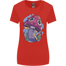 Trippy Magic Mushroom LSD Womens Wider Cut T-Shirt Red