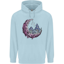 Trippy Magic Mushroom Moon LSD Psychedelic Childrens Kids Hoodie Light Blue