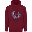 Trippy Magic Mushroom Moon LSD Psychedelic Childrens Kids Hoodie Maroon