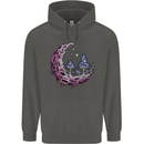 Trippy Magic Mushroom Moon LSD Psychedelic Childrens Kids Hoodie Storm Grey