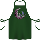 Trippy Magic Mushroom Moon LSD Psychedelic Cotton Apron 100% Organic Forest Green