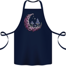 Trippy Magic Mushroom Moon LSD Psychedelic Cotton Apron 100% Organic Navy Blue