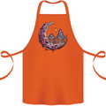 Trippy Magic Mushroom Moon LSD Psychedelic Cotton Apron 100% Organic Orange