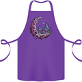 Trippy Magic Mushroom Moon LSD Psychedelic Cotton Apron 100% Organic Purple