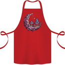Trippy Magic Mushroom Moon LSD Psychedelic Cotton Apron 100% Organic Red