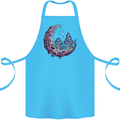 Trippy Magic Mushroom Moon LSD Psychedelic Cotton Apron 100% Organic Turquoise
