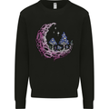 Trippy Magic Mushroom Moon LSD Psychedelic Kids Sweatshirt Jumper Black