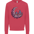 Trippy Magic Mushroom Moon LSD Psychedelic Kids Sweatshirt Jumper Heliconia