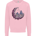 Trippy Magic Mushroom Moon LSD Psychedelic Kids Sweatshirt Jumper Light Pink