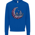 Trippy Magic Mushroom Moon LSD Psychedelic Kids Sweatshirt Jumper Royal Blue