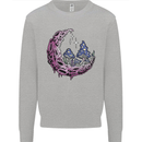 Trippy Magic Mushroom Moon LSD Psychedelic Kids Sweatshirt Jumper Sports Grey