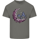 Trippy Magic Mushroom Moon LSD Psychedelic Kids T-Shirt Childrens Charcoal