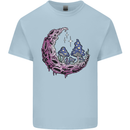 Trippy Magic Mushroom Moon LSD Psychedelic Kids T-Shirt Childrens Light Blue