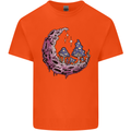 Trippy Magic Mushroom Moon LSD Psychedelic Kids T-Shirt Childrens Orange
