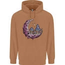 Trippy Magic Mushroom Moon LSD Psychedelic Mens 80% Cotton Hoodie Caramel Latte