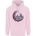 Trippy Magic Mushroom Moon LSD Psychedelic Mens 80% Cotton Hoodie Light Pink