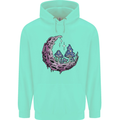 Trippy Magic Mushroom Moon LSD Psychedelic Mens 80% Cotton Hoodie Peppermint