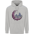 Trippy Magic Mushroom Moon LSD Psychedelic Mens 80% Cotton Hoodie Sports Grey