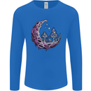 Trippy Magic Mushroom Moon LSD Psychedelic Mens Long Sleeve T-Shirt Royal Blue