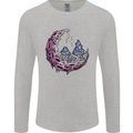 Trippy Magic Mushroom Moon LSD Psychedelic Mens Long Sleeve T-Shirt Sports Grey