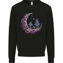 Trippy Magic Mushroom Moon LSD Psychedelic Mens Sweatshirt Jumper Black