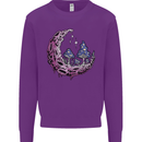 Trippy Magic Mushroom Moon LSD Psychedelic Mens Sweatshirt Jumper Purple