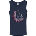 Trippy Magic Mushroom Moon LSD Psychedelic Mens Vest Tank Top Navy Blue