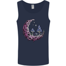 Trippy Magic Mushroom Moon LSD Psychedelic Mens Vest Tank Top Navy Blue