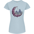 Trippy Magic Mushroom Moon LSD Psychedelic Womens Petite Cut T-Shirt Light Blue
