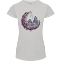 Trippy Magic Mushroom Moon LSD Psychedelic Womens Petite Cut T-Shirt Sports Grey