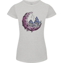 Trippy Magic Mushroom Moon LSD Psychedelic Womens Petite Cut T-Shirt Sports Grey