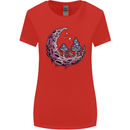 Trippy Magic Mushroom Moon LSD Psychedelic Womens Wider Cut T-Shirt Red
