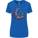 Trippy Magic Mushroom Moon LSD Psychedelic Womens Wider Cut T-Shirt Royal Blue
