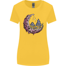 Trippy Magic Mushroom Moon LSD Psychedelic Womens Wider Cut T-Shirt Yellow