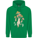 Trippy Magic Mushrooms With Eyes Childrens Kids Hoodie Irish Green