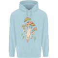 Trippy Magic Mushrooms With Eyes Childrens Kids Hoodie Light Blue