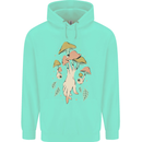 Trippy Magic Mushrooms With Eyes Childrens Kids Hoodie Peppermint