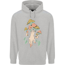Trippy Magic Mushrooms With Eyes Childrens Kids Hoodie Sports Grey