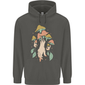 Trippy Magic Mushrooms With Eyes Childrens Kids Hoodie Storm Grey