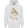 Trippy Magic Mushrooms With Eyes Childrens Kids Hoodie White