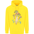 Trippy Magic Mushrooms With Eyes Childrens Kids Hoodie Yellow
