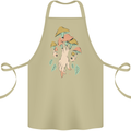 Trippy Magic Mushrooms With Eyes Cotton Apron 100% Organic Khaki