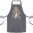 Trippy Magic Mushrooms With Eyes Cotton Apron 100% Organic Steel