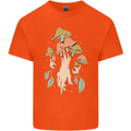 Trippy Magic Mushrooms With Eyes Kids T-Shirt Childrens Orange