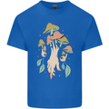 Trippy Magic Mushrooms With Eyes Kids T-Shirt Childrens Royal Blue
