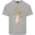 Trippy Magic Mushrooms With Eyes Kids T-Shirt Childrens Sports Grey