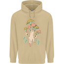Trippy Magic Mushrooms With Eyes Mens 80% Cotton Hoodie Sand