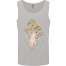 Trippy Magic Mushrooms With Eyes Mens Vest Tank Top Sports Grey