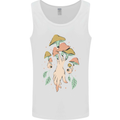 Trippy Magic Mushrooms With Eyes Mens Vest Tank Top White