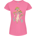 Trippy Magic Mushrooms With Eyes Womens Petite Cut T-Shirt Azalea